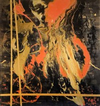 Ayesha Siddiqui, 60 x 60 Inch, Oil on Canvas, Floral Painting, AC-AYS-156